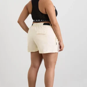 New Aje ATHLETICA Spray Shorts 608 Limestone Beige Black