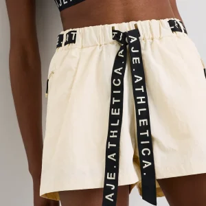 New Aje ATHLETICA Spray Shorts 608 Limestone Beige Black
