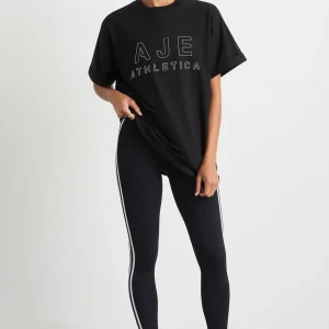 Outlet Aje ATHLETICA Stripe Full Length Legging 232 Black/White