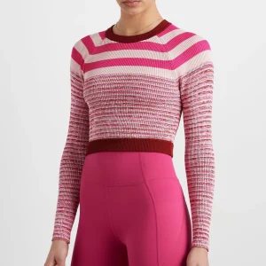 Sale Aje ATHLETICA Striped Knit Jumper 423 Berry/Multi