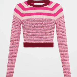 Sale Aje ATHLETICA Striped Knit Jumper 423 Berry/Multi
