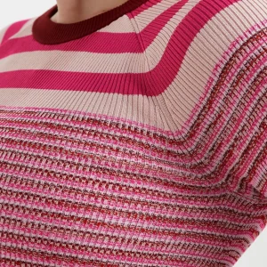 Sale Aje ATHLETICA Striped Knit Jumper 423 Berry/Multi