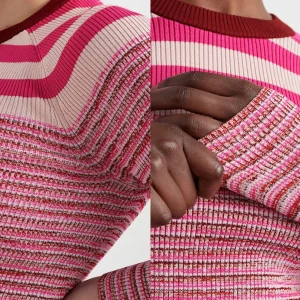 Sale Aje ATHLETICA Striped Knit Jumper 423 Berry/Multi