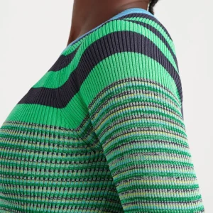 Flash Sale Aje ATHLETICA Striped Knit Jumper 423 Mint Green/Multi