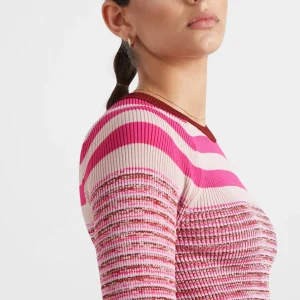 Sale Aje ATHLETICA Striped Knit Jumper 423 Berry/Multi