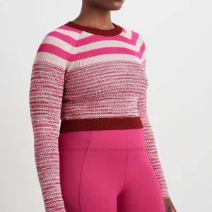 Sale Aje ATHLETICA Striped Knit Jumper 423 Berry/Multi