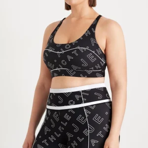 Outlet Aje ATHLETICA Sweetheart Piping Bra 330 Black Fineline Logo