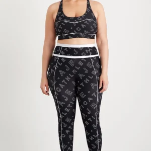 Outlet Aje ATHLETICA Sweetheart Piping Bra 330 Black Fineline Logo