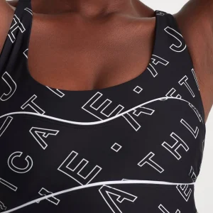 Outlet Aje ATHLETICA Sweetheart Piping Bra 330 Black Fineline Logo