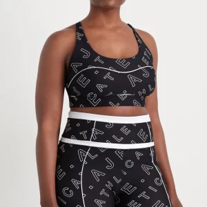 Outlet Aje ATHLETICA Sweetheart Piping Bra 330 Black Fineline Logo