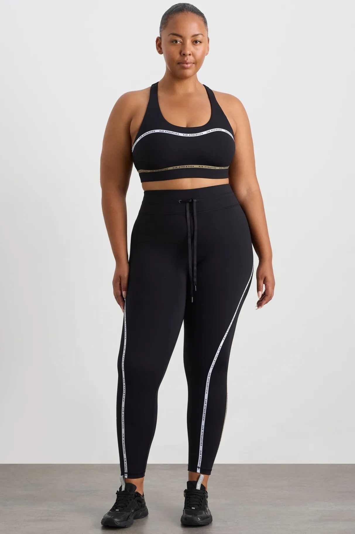 taped_drawcord__legging__11.webp Best Sale Aje ATHLETICA Taped Drawcord 7/8 Legging 238 Black/Multi