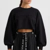 Fashion Aje ATHLETICA Terry Crop Top 413 Black
