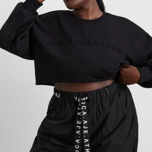 Fashion Aje ATHLETICA Terry Crop Top 413 Black