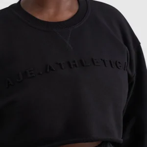 Fashion Aje ATHLETICA Terry Crop Top 413 Black