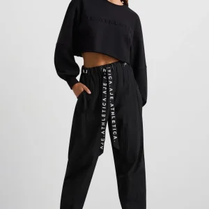 Fashion Aje ATHLETICA Terry Crop Top 413 Black