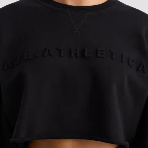 Fashion Aje ATHLETICA Terry Crop Top 413 Black
