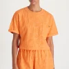 Best Aje ATHLETICA Terry Cropped Tee 416 Soft Apricot