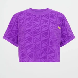 Clearance Aje ATHLETICA Terry Cropped Tee 416 Ultra Violet