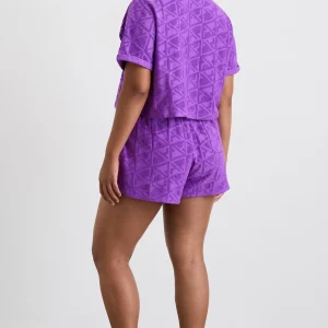 Clearance Aje ATHLETICA Terry Cropped Tee 416 Ultra Violet