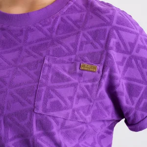 Clearance Aje ATHLETICA Terry Cropped Tee 416 Ultra Violet