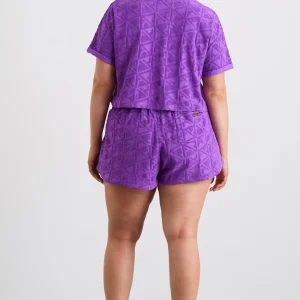 Clearance Aje ATHLETICA Terry Cropped Tee 416 Ultra Violet