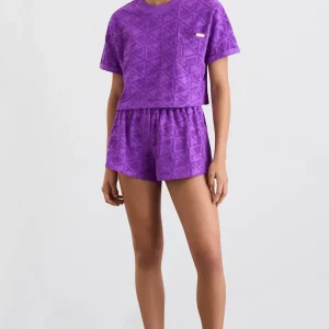 Clearance Aje ATHLETICA Terry Cropped Tee 416 Ultra Violet