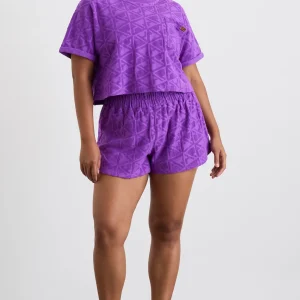 Clearance Aje ATHLETICA Terry Cropped Tee 416 Ultra Violet