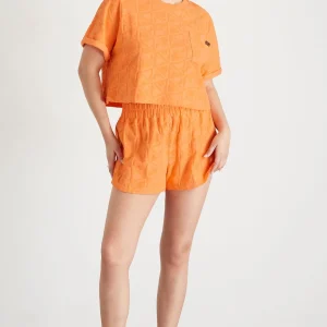 Best Aje ATHLETICA Terry Cropped Tee 416 Soft Apricot