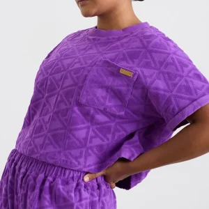 Clearance Aje ATHLETICA Terry Cropped Tee 416 Ultra Violet