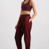 Clearance Aje ATHLETICA Terry Track Pants 508 Burgundy Red Currant