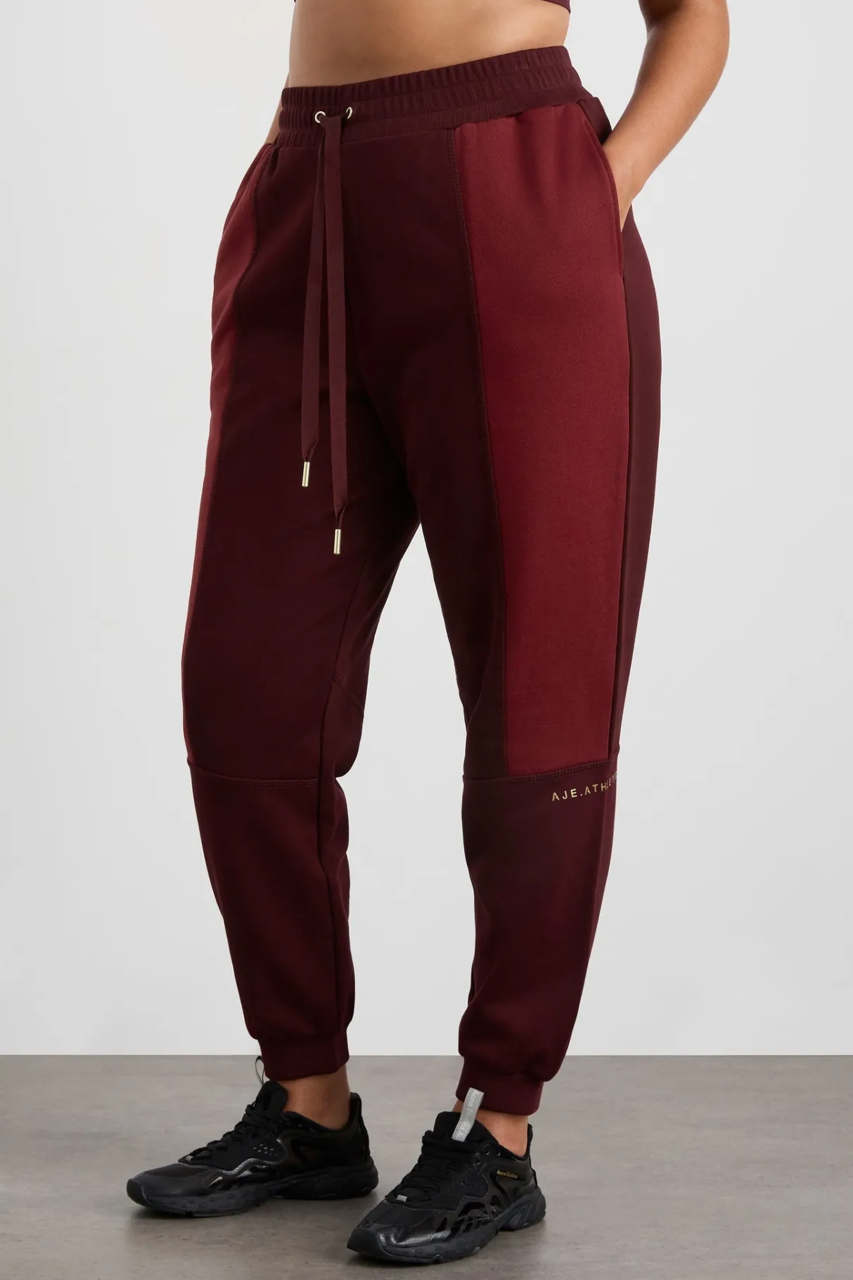 terry_track_pants__10-2.webp Clearance Aje ATHLETICA Terry Track Pants 508 Burgundy Red Currant