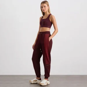 Clearance Aje ATHLETICA Terry Track Pants 508 Burgundy Red Currant
