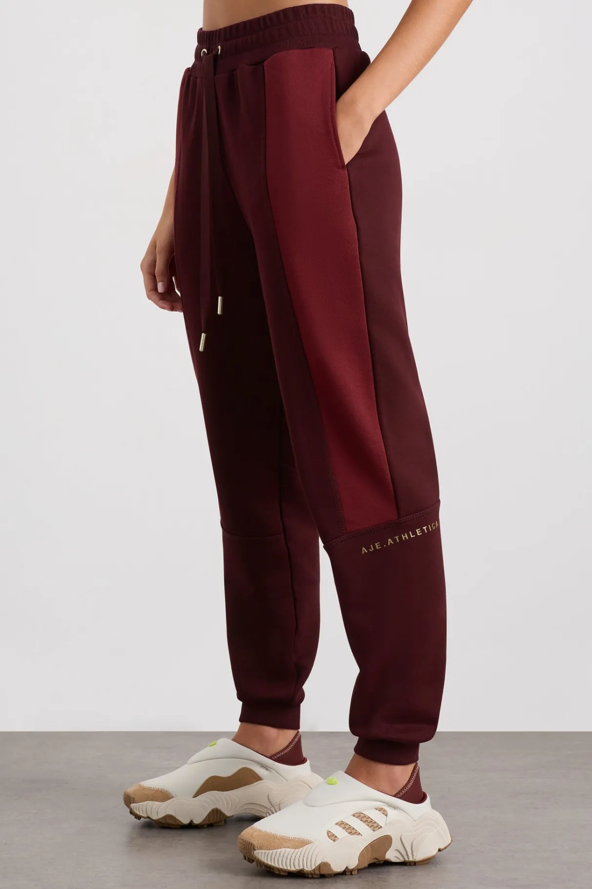 terry_track_pants__2-2.webp Clearance Aje ATHLETICA Terry Track Pants 508 Burgundy Red Currant