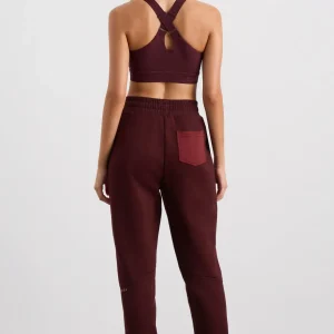 Clearance Aje ATHLETICA Terry Track Pants 508 Burgundy Red Currant