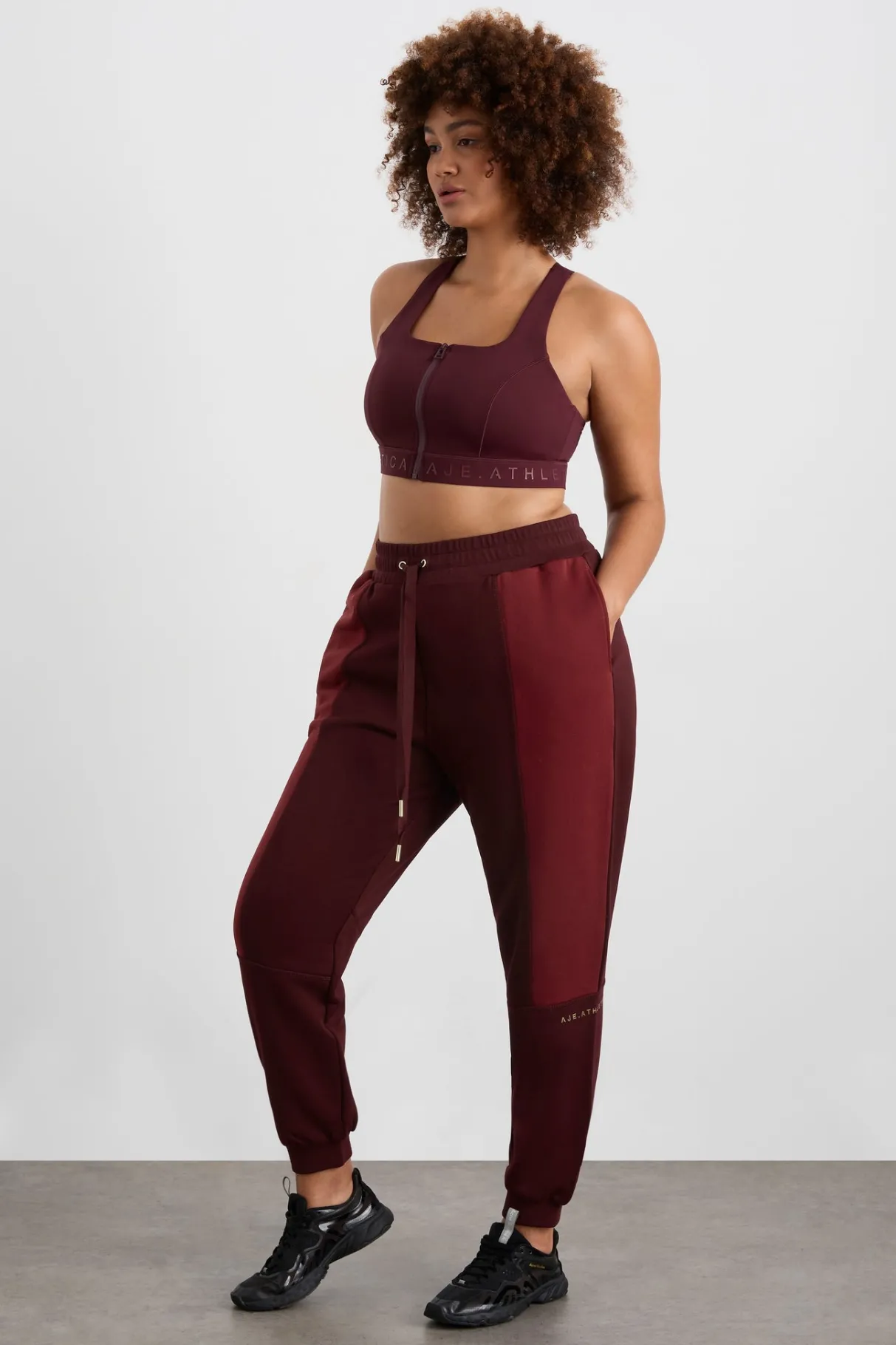 terry_track_pants__9-2.webp Clearance Aje ATHLETICA Terry Track Pants 508 Burgundy Red Currant