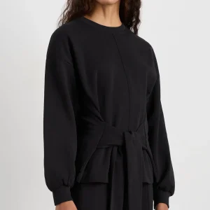 Clearance Aje ATHLETICA Tie Back Jumper 122 Black