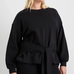 Clearance Aje ATHLETICA Tie Back Jumper 122 Black