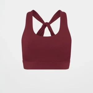 Store Aje ATHLETICA Twist Back Sports Bra 335 Burnt Burgundy/Berry