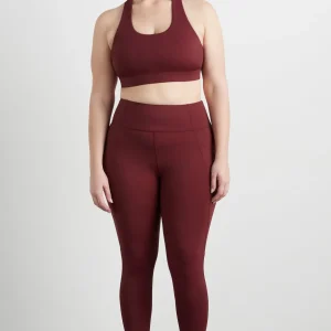 Store Aje ATHLETICA Twist Back Sports Bra 335 Burnt Burgundy/Berry