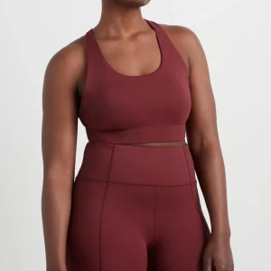 Store Aje ATHLETICA Twist Back Sports Bra 335 Burnt Burgundy/Berry