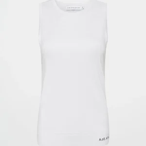 Clearance Aje ATHLETICA Twist Back Tank 137 White/Black