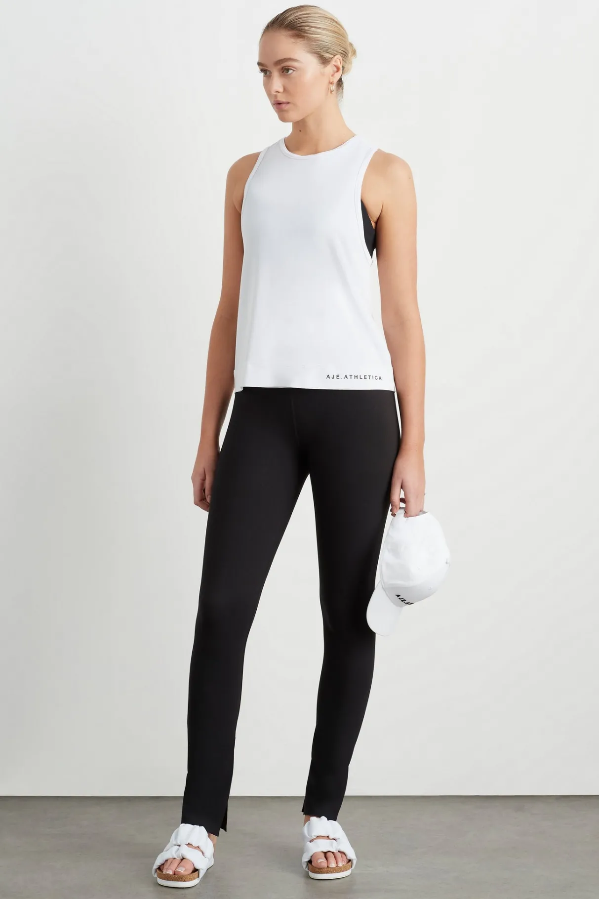 twist_back_tank__3-2.webp Clearance Aje ATHLETICA Twist Back Tank 137 White/Black