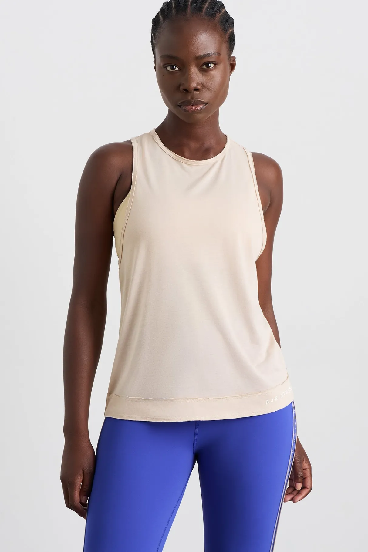 twist_back_tank__3.webp Online Aje ATHLETICA Twist Back Tank 137 Latte Beige