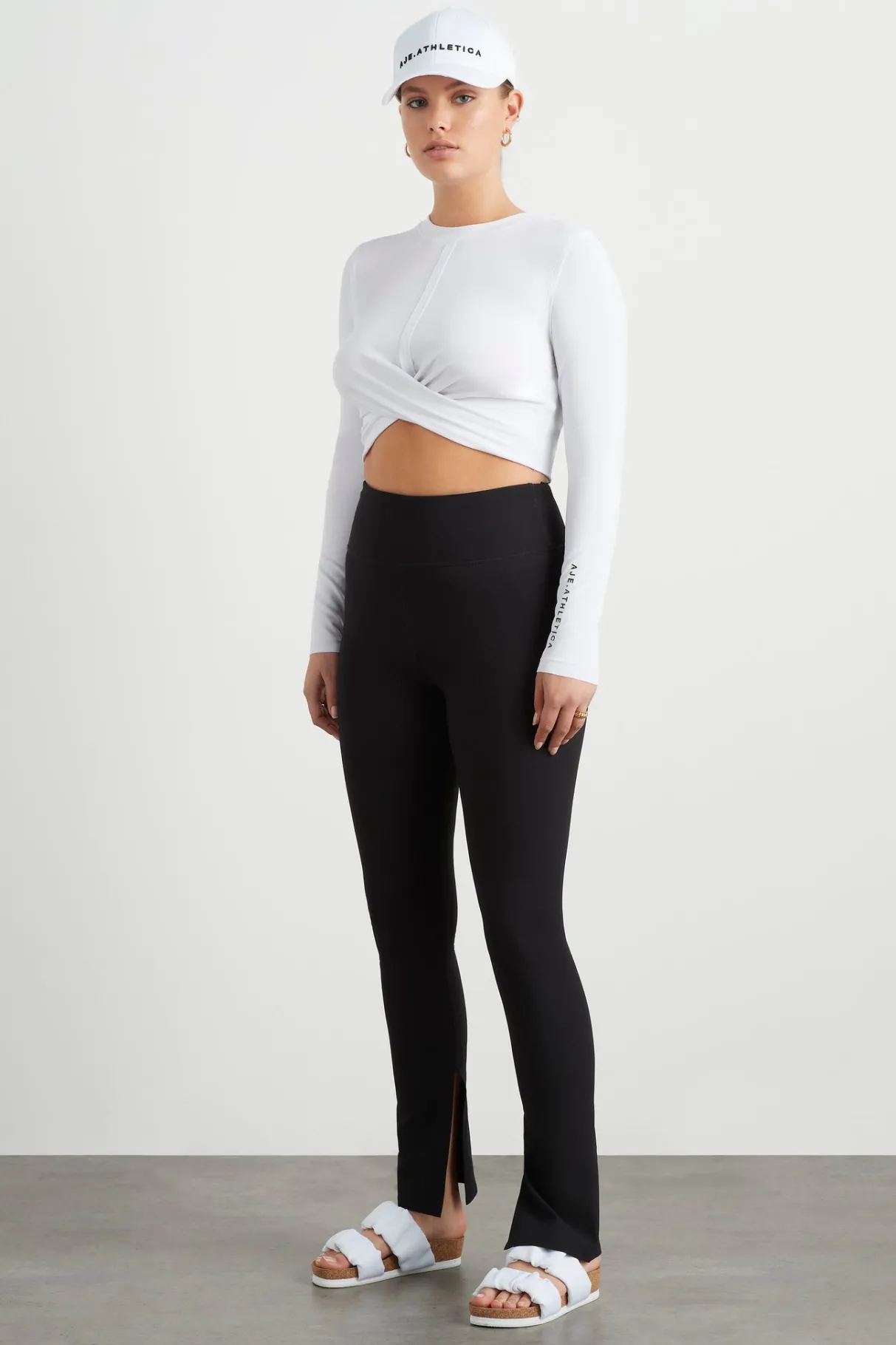 twist_front_long_sleeve_crop_top__6.webp Cheap Aje ATHLETICA Twist Front Long Sleeve Crop Top 328 White/Black