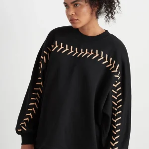 Flash Sale Aje ATHLETICA Whipstitch Jumper 424 Black/Beige
