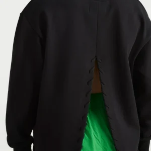 Cheap Aje ATHLETICA Whipstitch Split Crew Jumper 420 Black