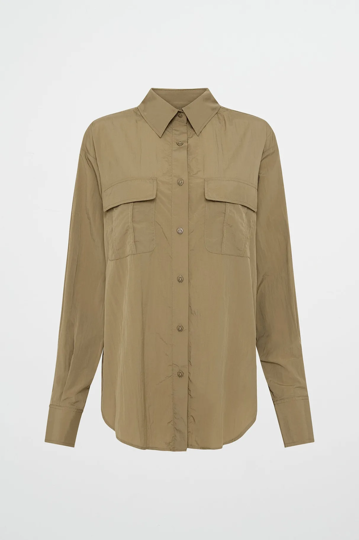 windbreaker_logo_shirt__1.webp Fashion Aje ATHLETICA Windbreaker Logo Shirt 427 Soft Khaki