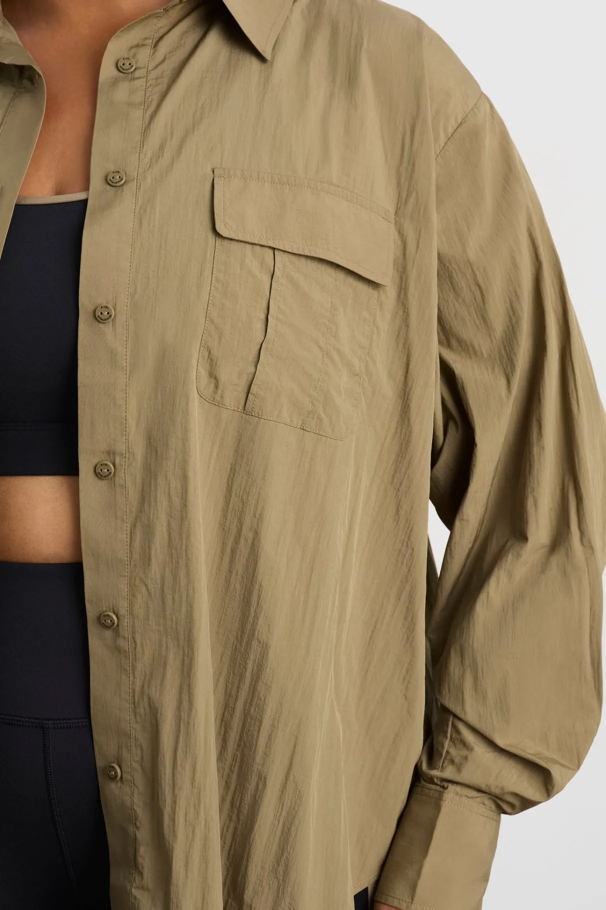 windbreaker_logo_shirt__14.webp Fashion Aje ATHLETICA Windbreaker Logo Shirt 427 Soft Khaki
