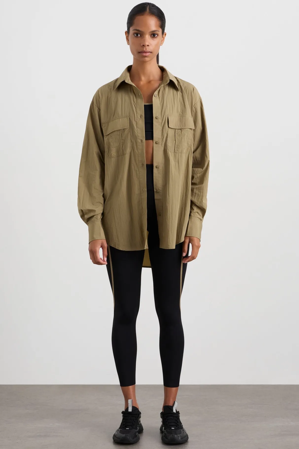 windbreaker_logo_shirt__2.webp Fashion Aje ATHLETICA Windbreaker Logo Shirt 427 Soft Khaki
