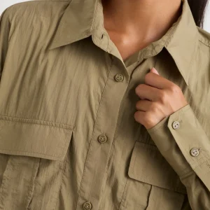 Fashion Aje ATHLETICA Windbreaker Logo Shirt 427 Soft Khaki